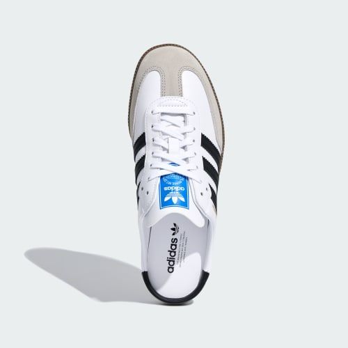 Adidas Samba OG Mule Cloud White Core Black Gold Metallic LB3814