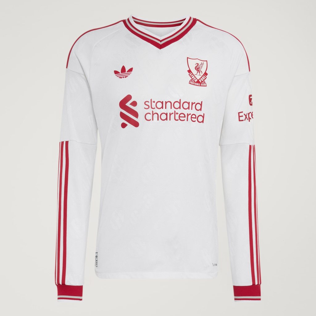 Adidas Liverpool FC 26/27 Away Authentic Jersey Longsleeve White KB8308