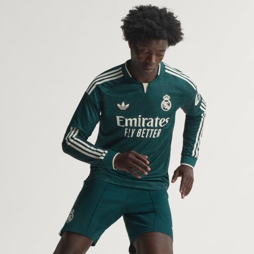 adidas Real Madrid 26/27 Away Authentic Jersey Long Sleeve Aurora Ivy KC3980