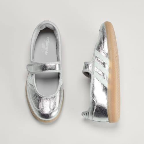 Adidas Samba JANE Silver Metallic Off White Gum KK2502