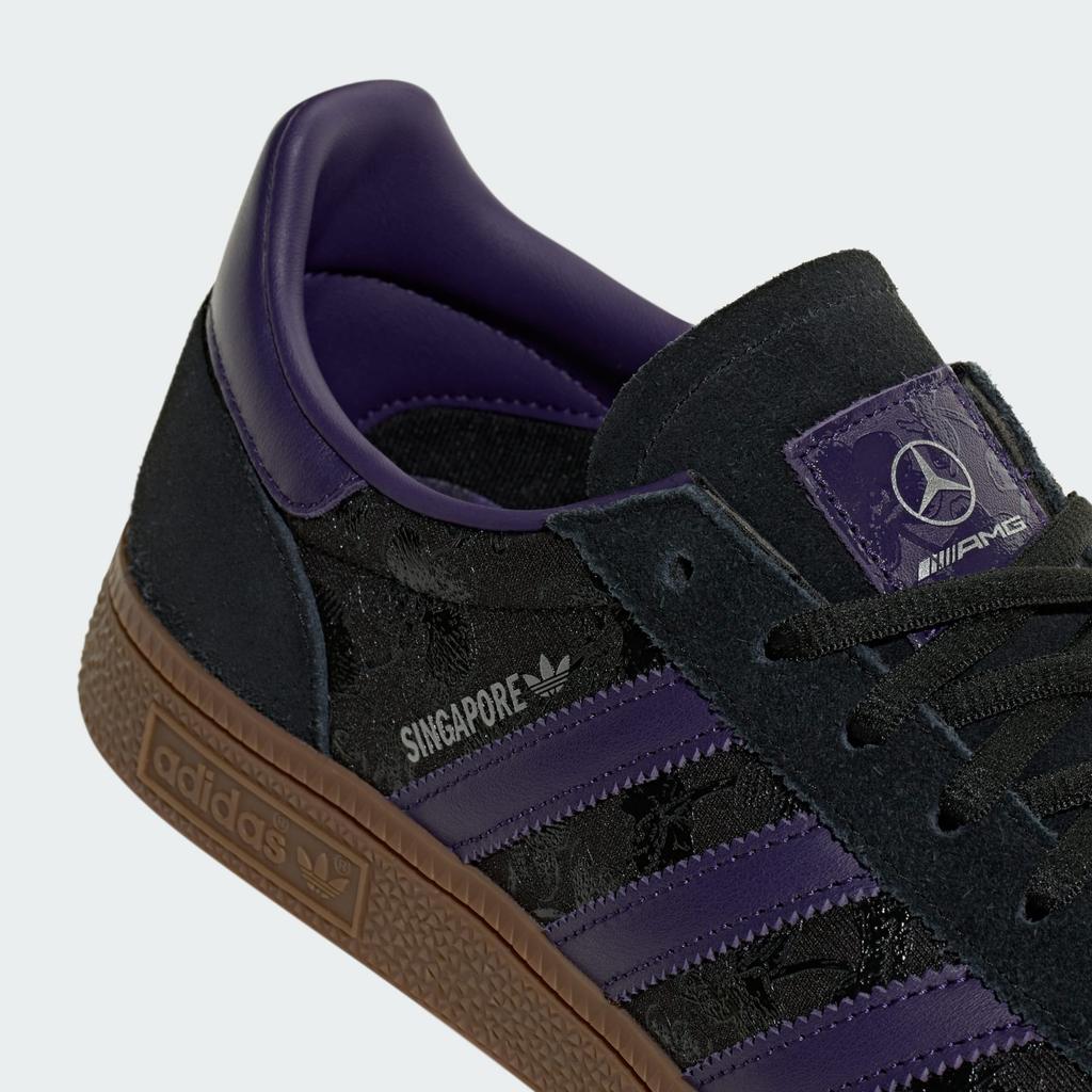 adidas HANDBALL SPEZIAL MERCEDES AMG PETRONAS TEAM Core Black Dark Purple Gum LA1049