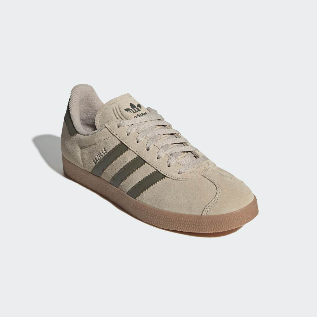 Adidas Gazelle Khaki Three Olive Strata Gum KJ7683