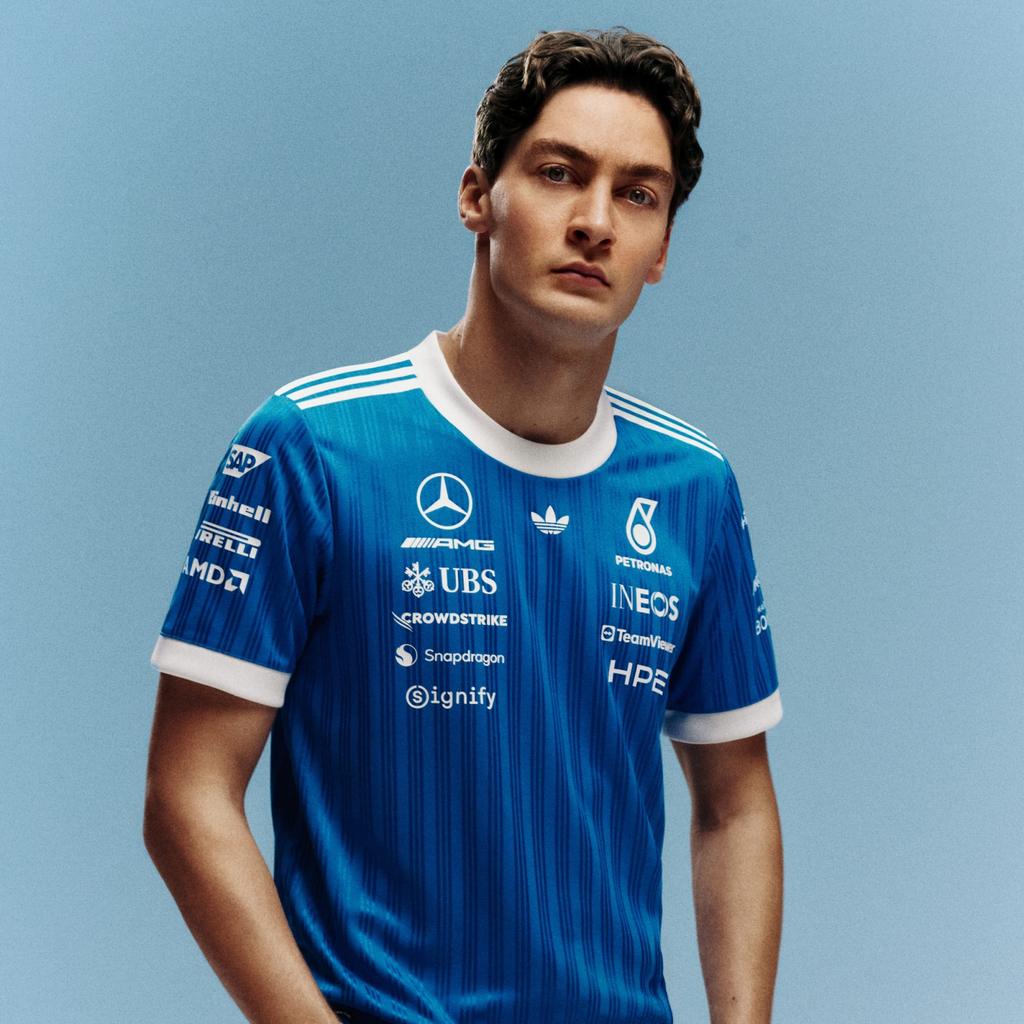 Adidas Mercedes AMG Petronas Formula 1 Team Authentic Blue Wonder Blue Bird White KT5127