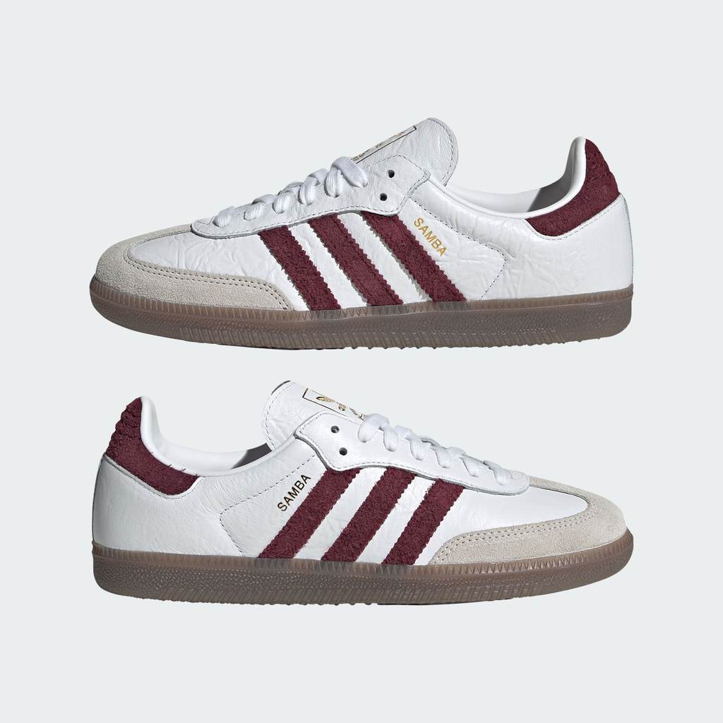 Adidas Samba OG Cloud White Maroon GUM LA0973