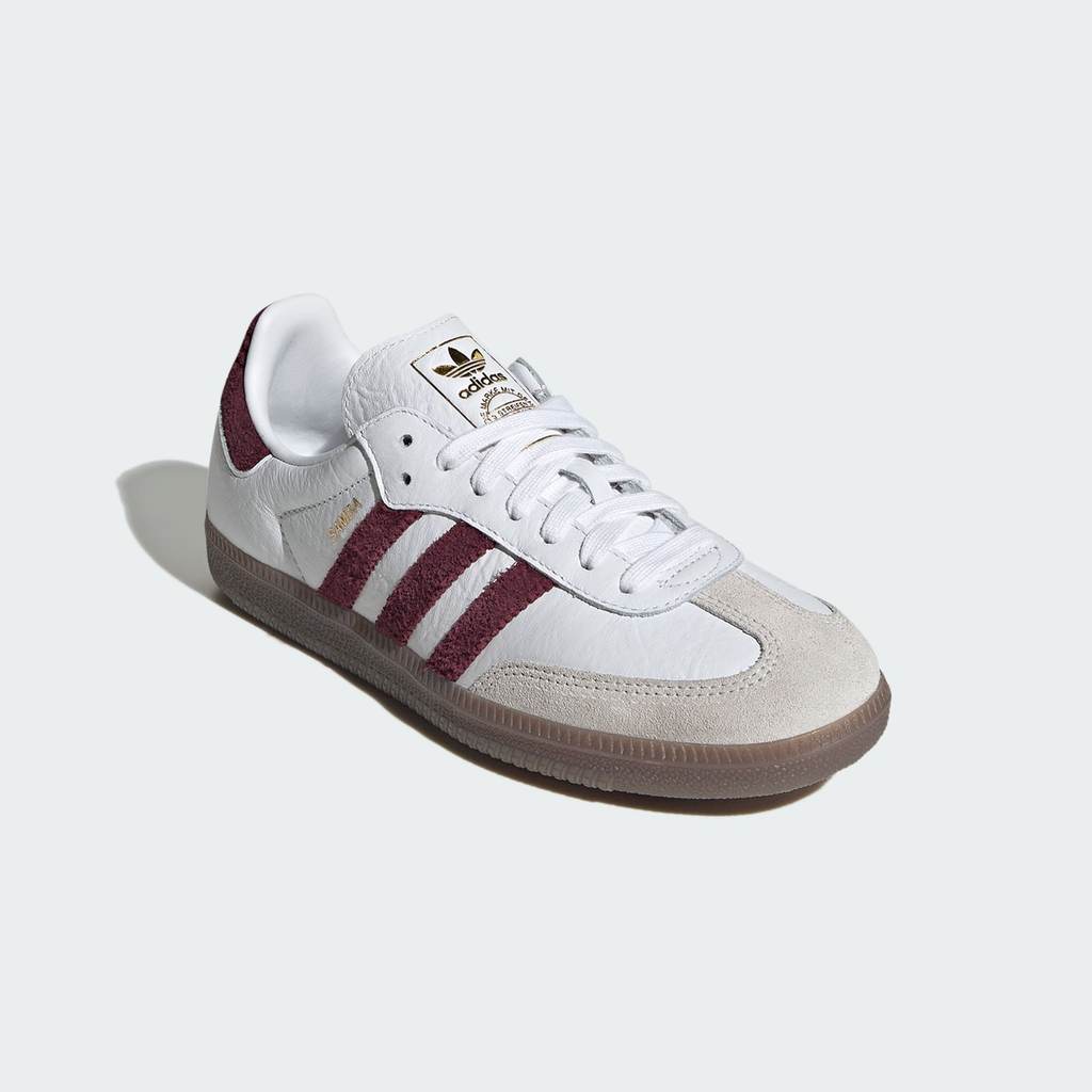 Adidas Samba OG Cloud White Maroon GUM LA0973