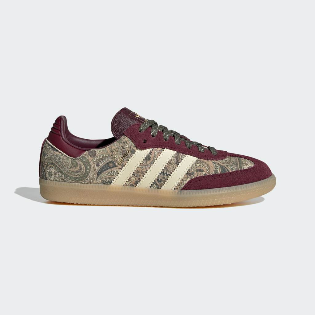 Adidas Samba OG X Liberty London Maroon Warm Vanilla Olive Strata KH9802