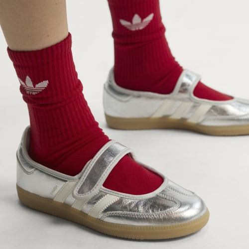 Adidas Samba JANE Silver Metallic Off White Gum KK2502