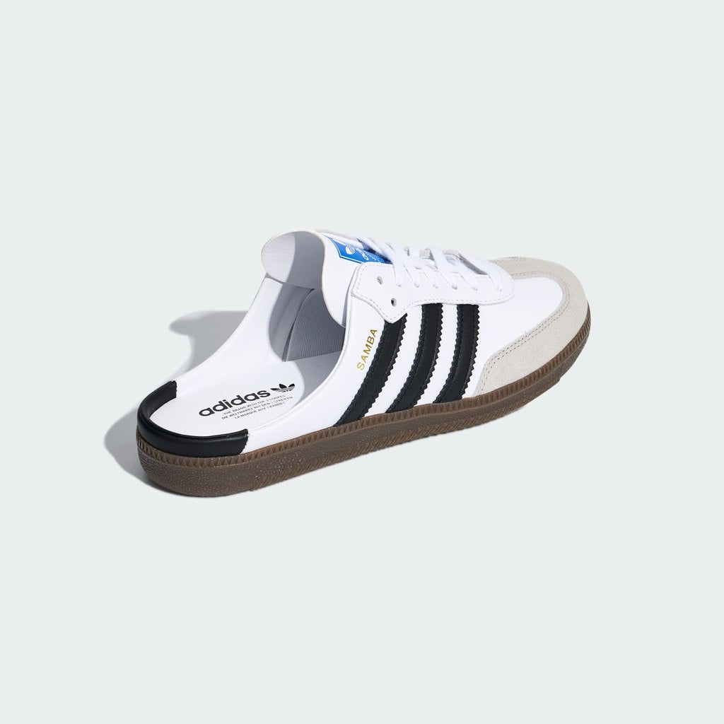 Adidas Samba OG Mule Cloud White Core Black Gold Metallic LB3814