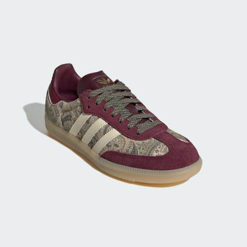 Adidas Samba OG X Liberty London Maroon Warm Vanilla Olive Strata KH9802