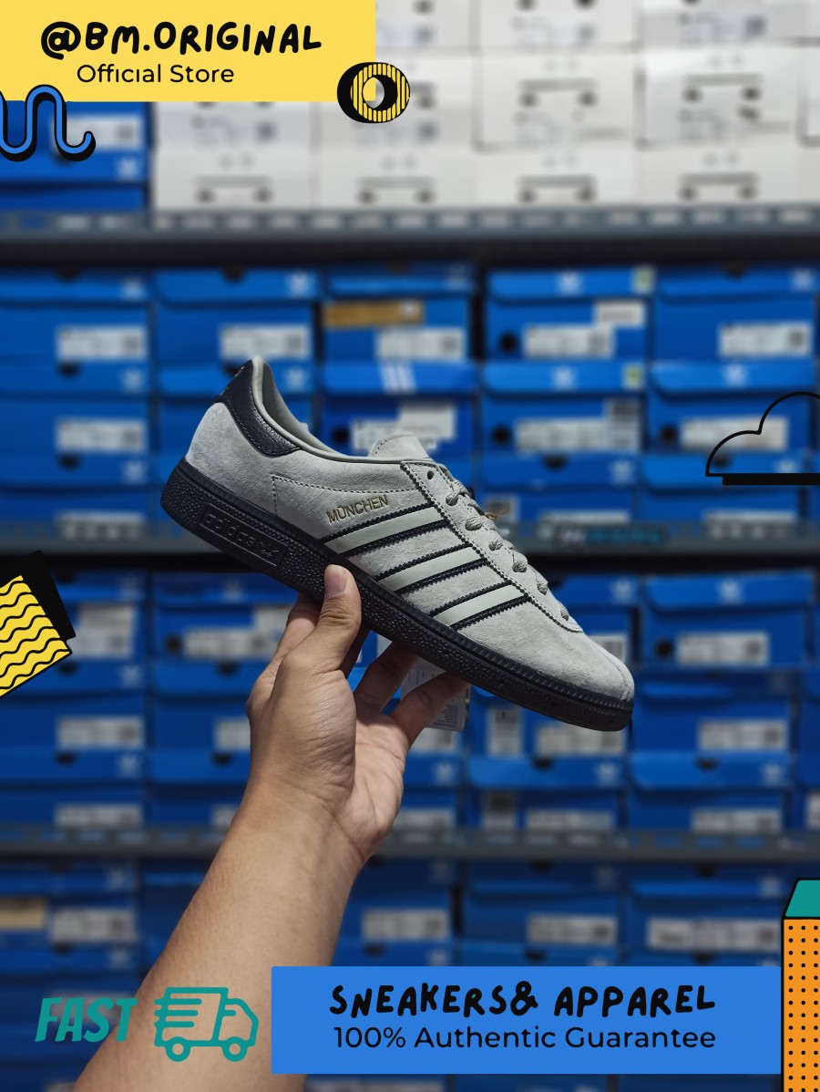 Adidas Munchen Grey Black Gold Metallic Black Exclusive ORIGINAL