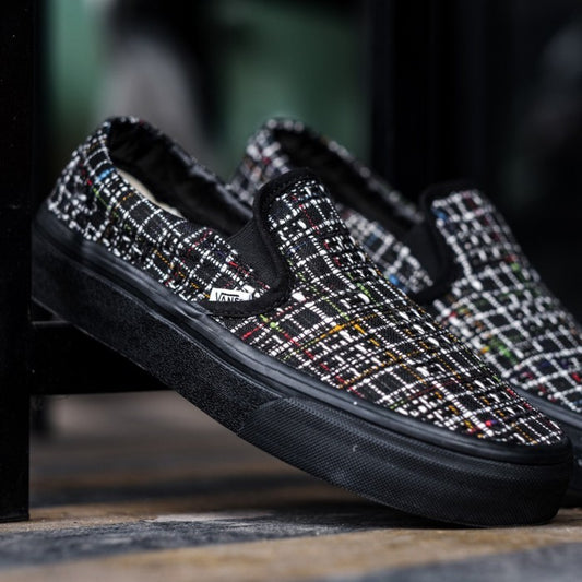 Vans Slip On Classic Woven Plaid Black ORIGINAL