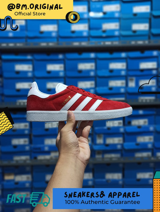 Adidas Gazelle Power Red White Gold Metallic ORIGINAL BB5486