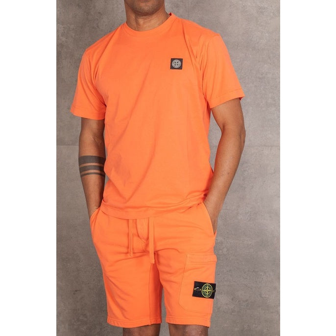 Stone Island T-shirt Logo Orange 24113 60/2 V0032 ORIGINAL