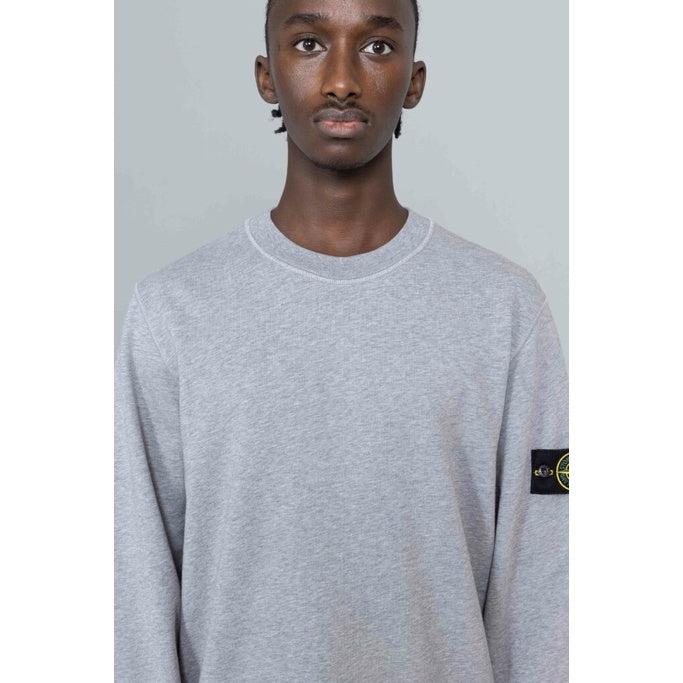 Stone Island Crewneck Sweatshirt Melange Grey ORIGINAL 761563051 V0M64