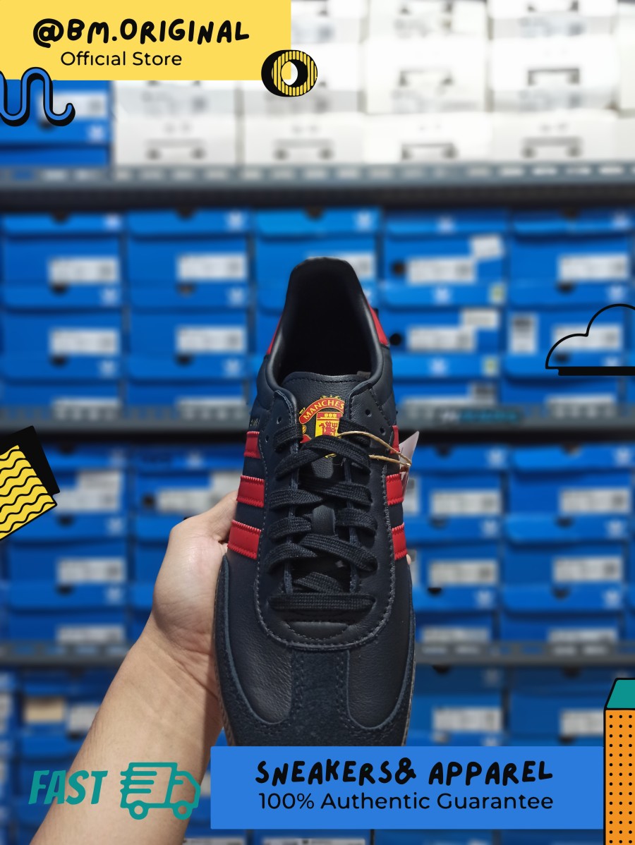 Adidas Samba Manchester United Core Black Real Red ORIGINAL HQ7030