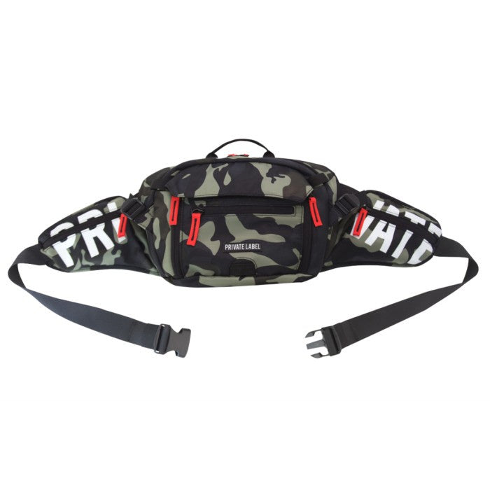 Private Label Waist Bag Green RED BLACK REFLECTIVE