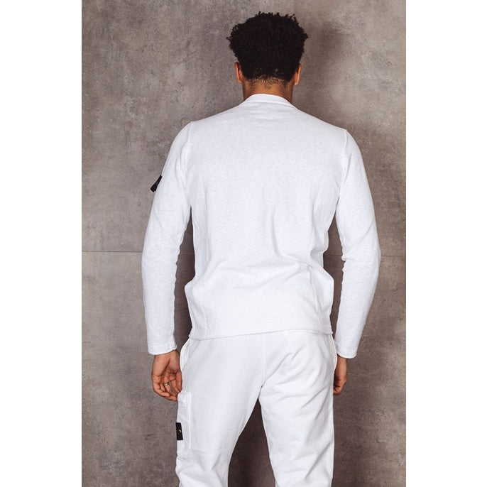 Stone Island 502B0 White Shaved Sweater