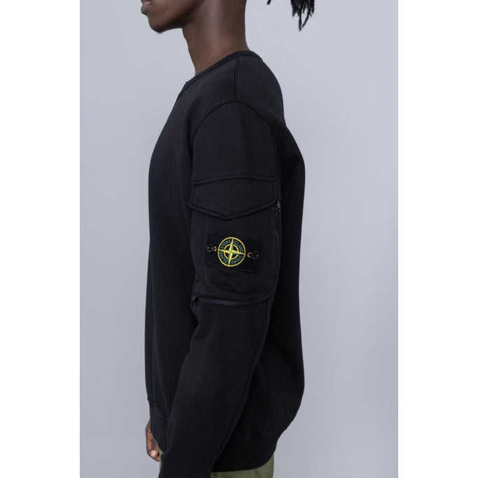 Stone Island Crewneck Sweatshirt Pocket Sleeve Black 761561151 V0029
