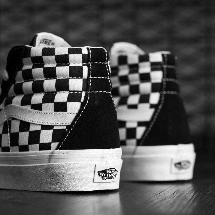 Vans Sk8 Hi Classic Checkerboard Black White