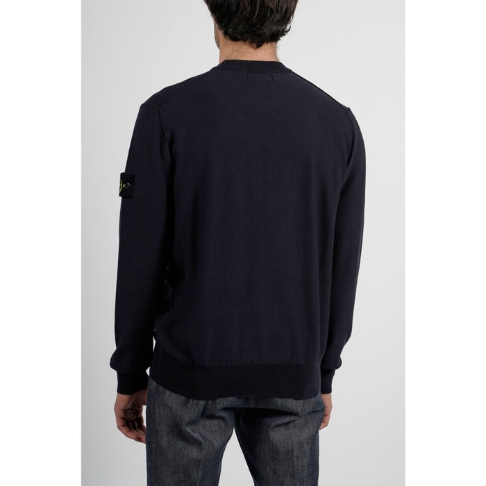 Stone Island Piquet Sweater Navy Blue ORIGINAL 7615516B2 V0020