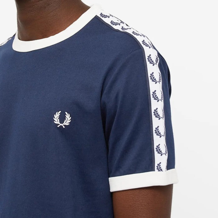 Fred Perry Taped Ringer Tee Carbon Blue M6347