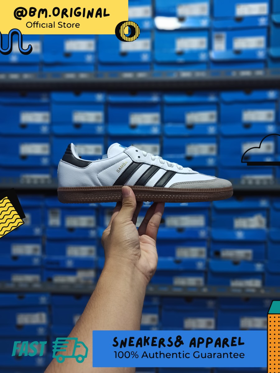 Adidas Samba White Black Vegan H01877 ORIGINAL