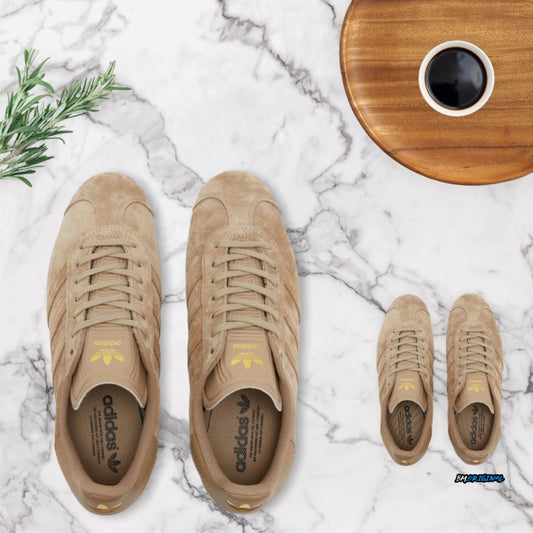 Adidas Gazelle OG Tan Whitesole Gold Metallic ORIGINAL