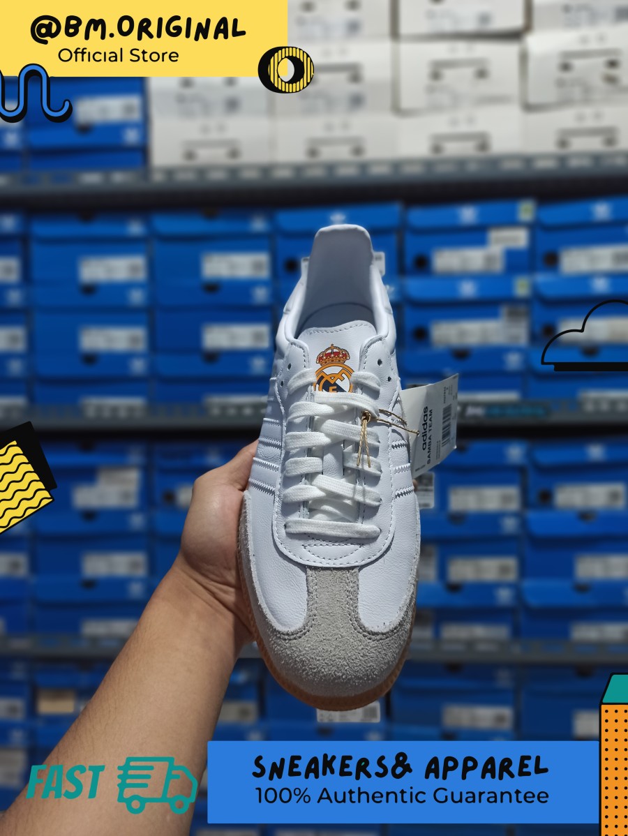 Adidas Samba Real Madrid Cloud White Gumsole ORIGINAL HQ7032