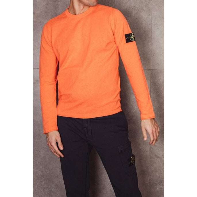 Stone Island 502B0 Orange Sweater ORIGINAL