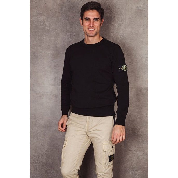 Stone Island 540B2 Crewneck Sweater Black ORIGINAL