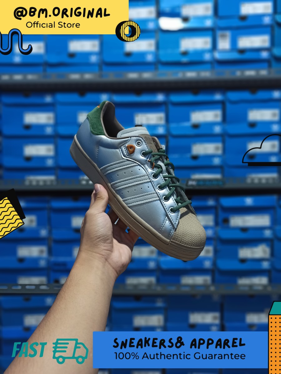 Adidas Superstar Yanwai Matte Silver Green Oxide ORIGINAL HP2361