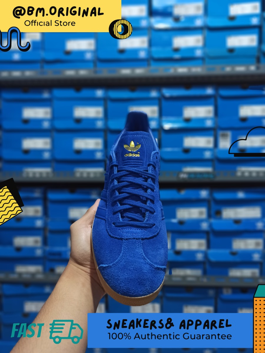 Adidas Gazelle Fresh Blue Gold Metallic Gumsole Exclusive ORIGINAL