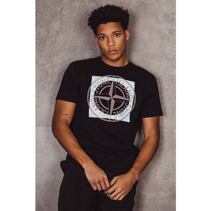 Stone Islanf 2NS93 30/1 Tshirt Print Garment Black ORIGINAL