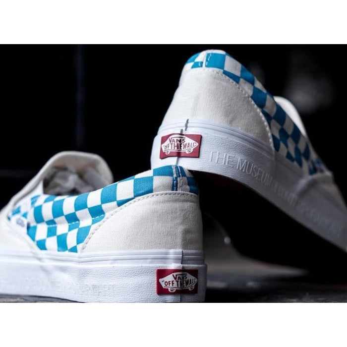 Vans Slip On X MOCA Logo Cyan White ORIGINAL