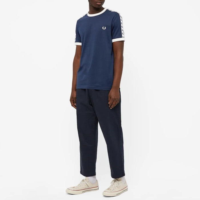 Fred Perry Taped Ringer Tee Carbon Blue M6347