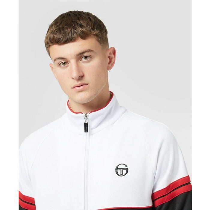 Sergio Tacchini Orion Tracktop White Black Red Exclusive ORIGINAL