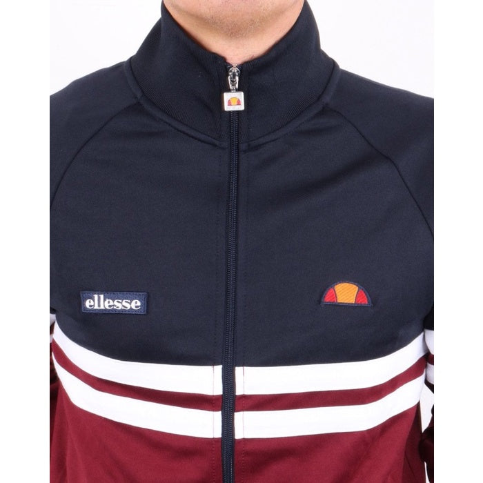 ELLESSE RIMINI TRACK TOP NAVY BURGUNDY 80s Casual ORIGINAL