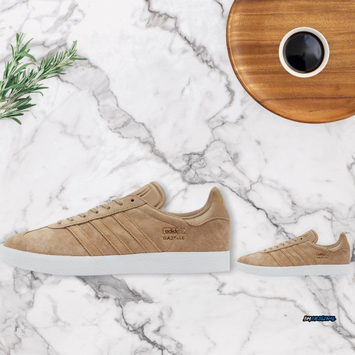 Adidas Gazelle OG Tan Whitesole Gold Metallic ORIGINAL