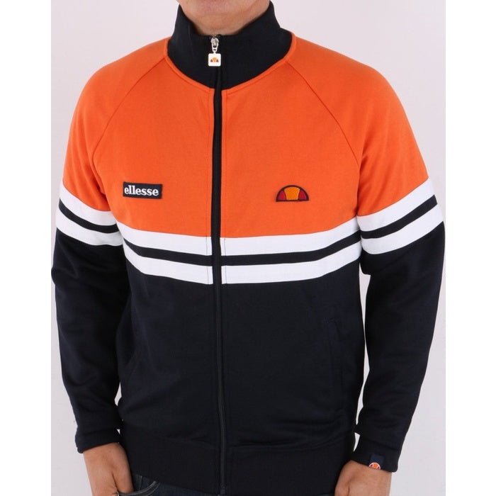 ELLESSE RIMINI TRACK TOP NAVY ORANGE 80s Casual ORIGINAL