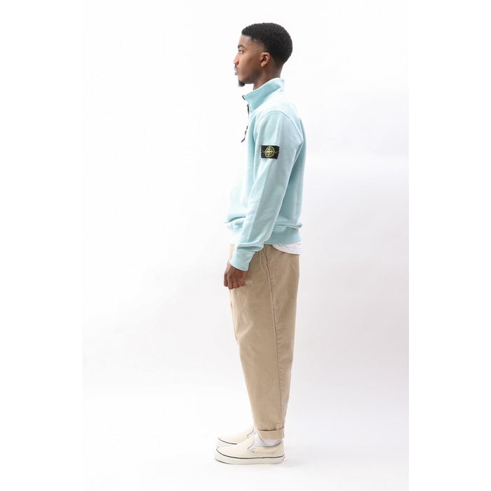 Stone Island Half Zip Sweater Aqua ORIGINAL 61951 V0044