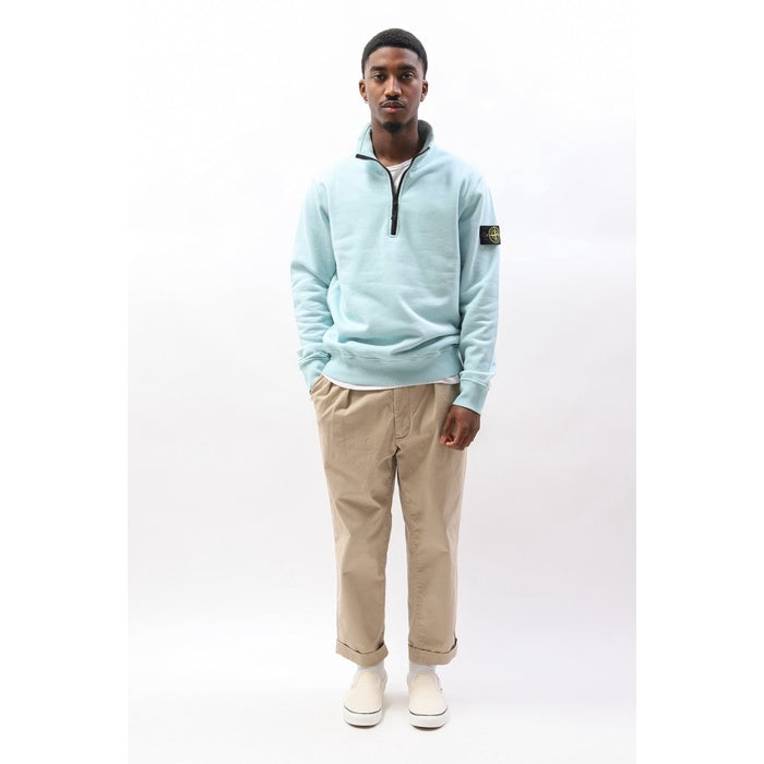 Stone Island Half Zip Sweater Aqua ORIGINAL 61951 V0044