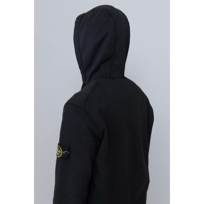 Stone Island Zip Hoodie Sweatshirt Black ORIGINAL 761564251 V0029