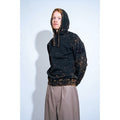 STONE ISLAND COTTON FLEECE HOODED SWEATER Off-Dye Black ORIGINAL
