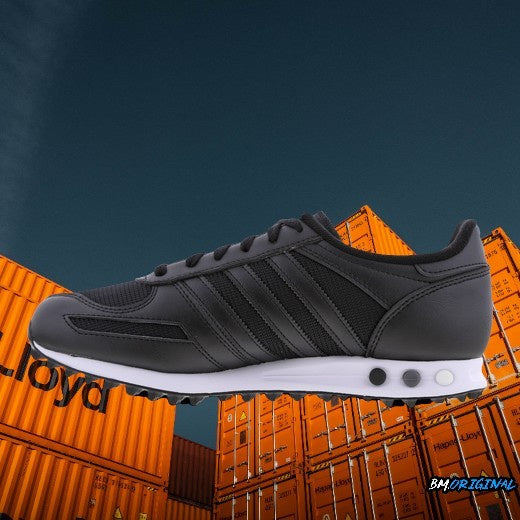 Adidas LA Trainer Leather Black Black White Exclusive ORIGINAL