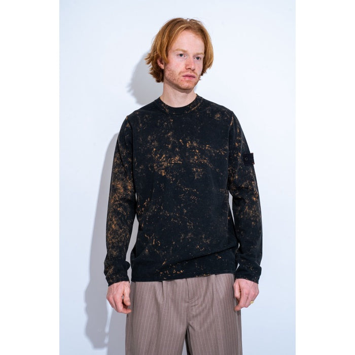 STONE ISLAND PURE COTTON KNIT Off Dye Black ORIGINAL MO7615555D9-V0029