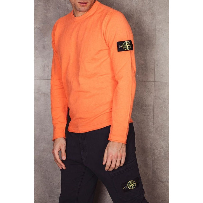 Stone Island 502B0 Orange Sweater ORIGINAL