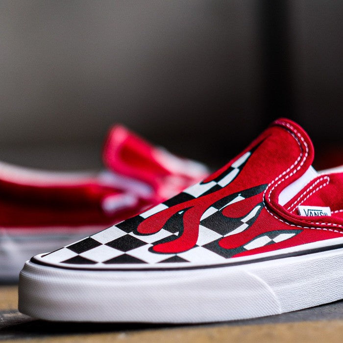 Vans Slip On Checkerboard Flame Red ORIGINAL