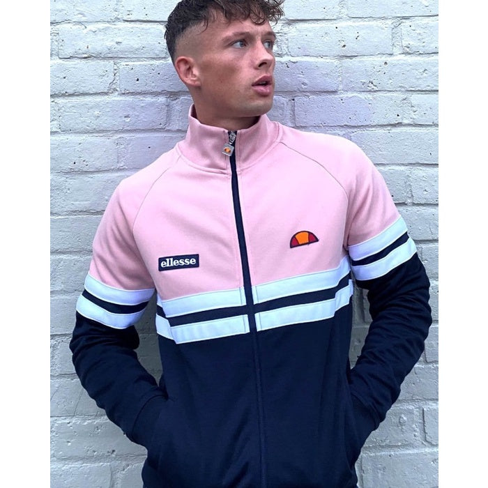 ELLESSE RIMINI TRACK TOP NAVY PINK 80s CASUAL ORIGINAL