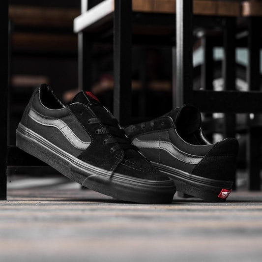 Vans Sk8 Low Classic Black Black Red