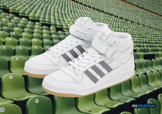 Adidas Forum Mid High Mid White Gray Gumsole Exclusive ORIGINAL